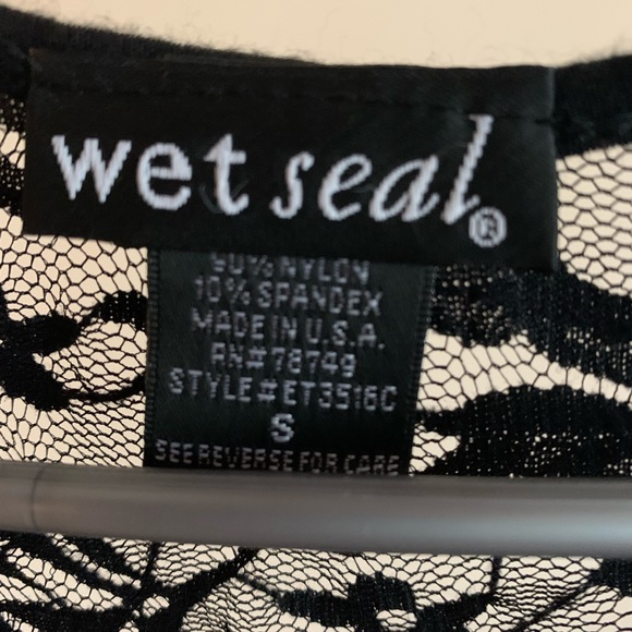 Wet seal colorful tank top, top of back is lace, size S - Picture 5 of 5
